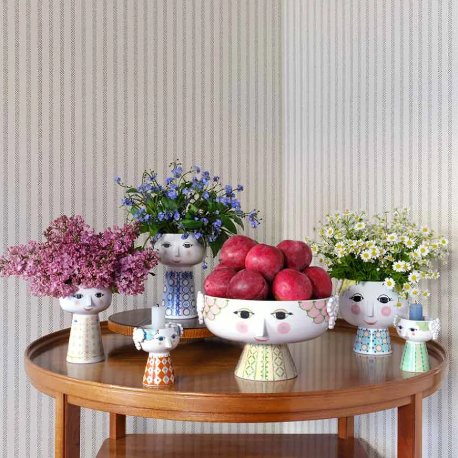 Dekor|Vaser>BJØRN WIINBLAD Bjørn Wiinblad Eva Vase 18,5cm Blå