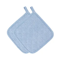 Tekstiler|Redskaper>CHRISTIANIA GLASMAGASIN Collection Grytekluter 22cm Lys Blå 2pk