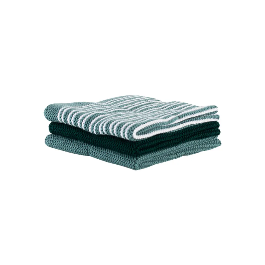 Tekstiler|Redskaper>CHRISTIANIA GLASMAGASIN Collection Kluter 25cm Grønn Mix 3pk