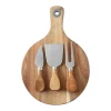 Kniver>CHRISTIANIA 1739 Parma Ostesett 3 Deler med Ostebrett
