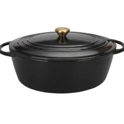 Støpejern>CHRISTIANIA 1739 Støpejern Oval Støpejernsgryte 7L Sort
