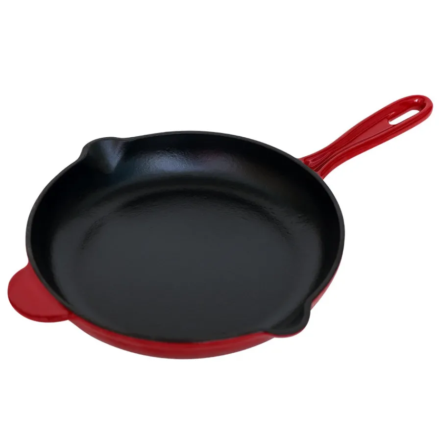 Støpejern>CHRISTIANIA 1739 Støpejernspanne 27cm Rød