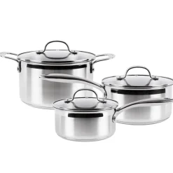 Stål>CLASSICPRO Premium Grytesett 3 Gryter U/Belegg