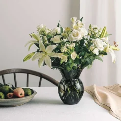 Dekor|Vaser>HADELAND GLASSVERK Daisy Vase Røkgrå 21cm -