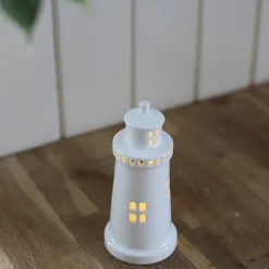 Dekor>PORSGRUNDS PORSELÆNSFABRIK Fyrtårn Lykt 25 cm – Porsgrund Porselen | Maritim stemning med LED