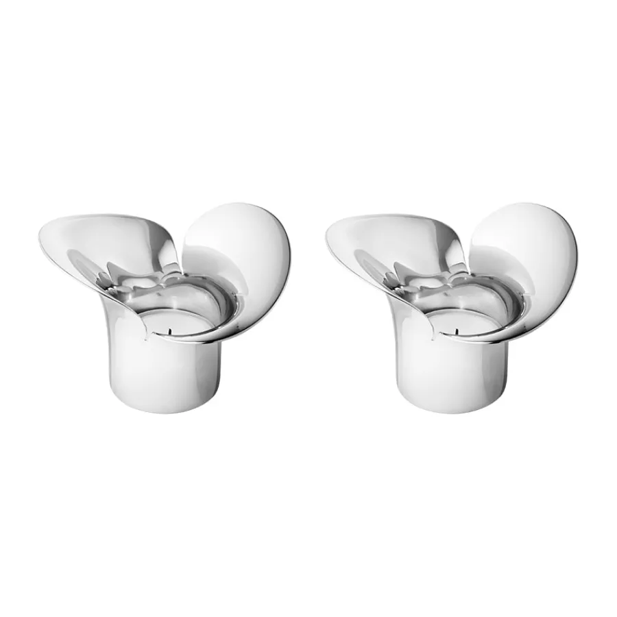 Dekor>GEORG JENSEN Bloom Botanica Telysholdere 2 Stk