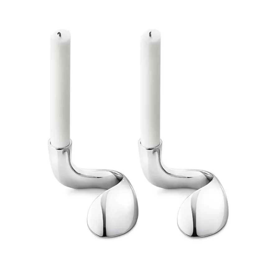 Dekor>GEORG JENSEN Bloom Lysestaker 2 stk