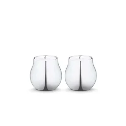 Dekor>GEORG JENSEN Cafu Telys Holder 2 stk Rustfritt Stål