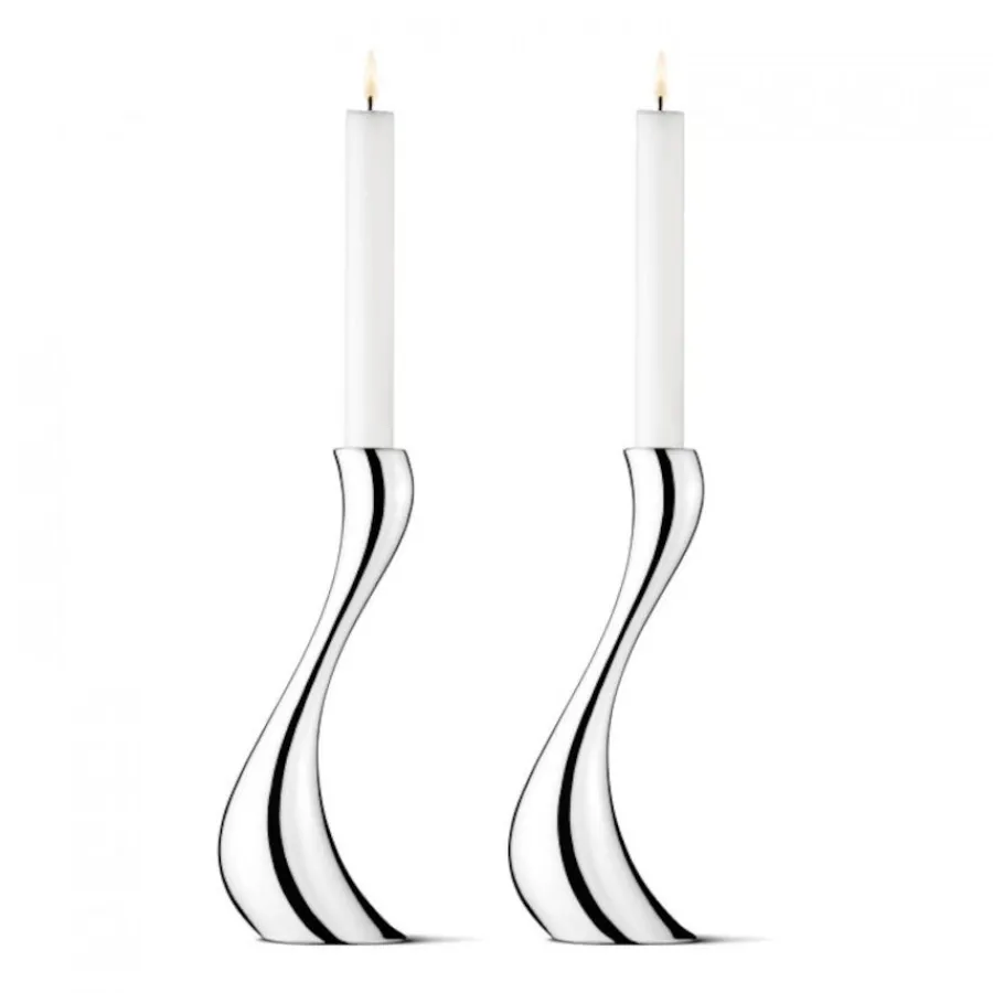Dekor>GEORG JENSEN Cobra Lysestake 24cm 2pk