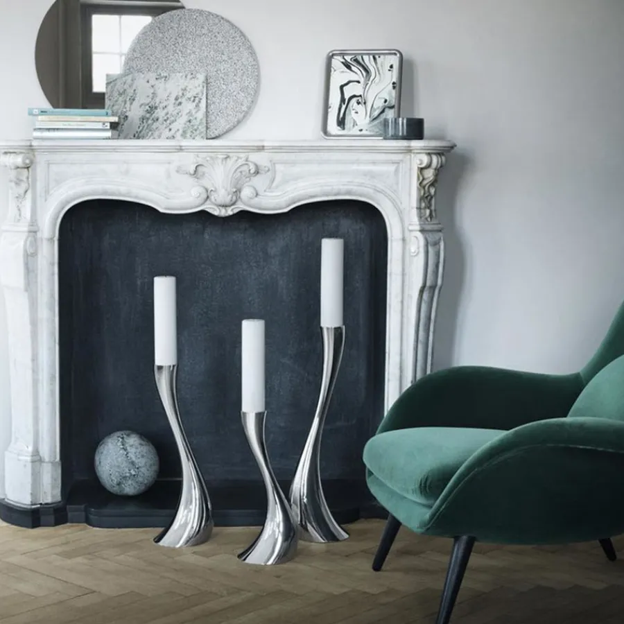 Dekor>GEORG JENSEN Home Lysestake H60 Cobra