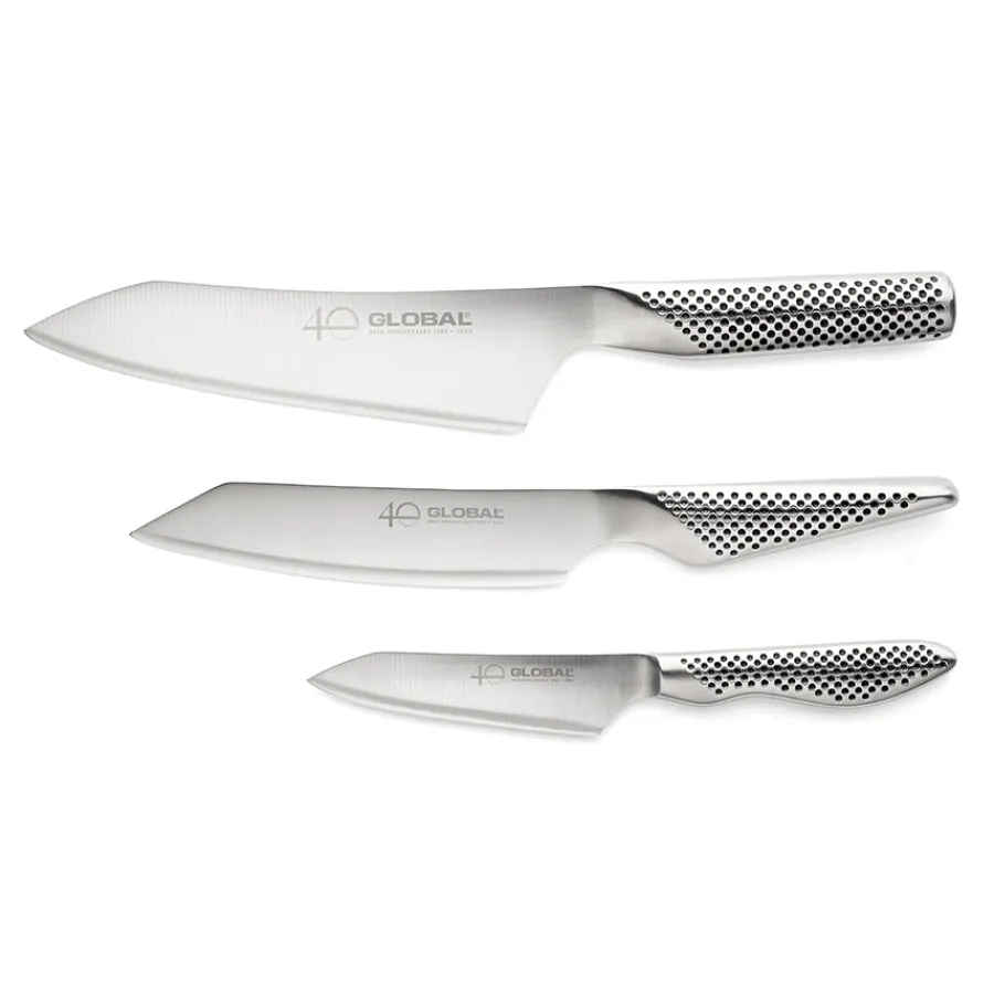 Kniver>GLOBAL Knivsett 3 Kniver G-4, GS-110, GS-58 40års Jubileum