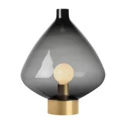 Bordlamper|Lamper Fra Hadeland Glassverk>HADELAND GLASSVERK Arkiv Bordlampe 4218 Røkgrå