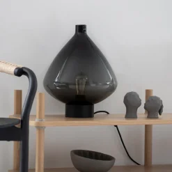 Bordlamper|Lamper Fra Hadeland Glassverk>HADELAND GLASSVERK Arkiv Bordlampe 4218 Røkgrå