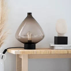Bordlamper|Lamper Fra Hadeland Glassverk>HADELAND GLASSVERK Arkiv Bordlampe 4218 Kakao