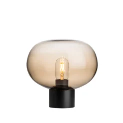Bordlamper|Lamper Fra Hadeland Glassverk>HADELAND GLASSVERK Arkiv Bordlampe 4169 Kakao Liten