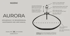 Lys>HADELAND GLASSVERK Aurora Oljelampe Optikk Grønn