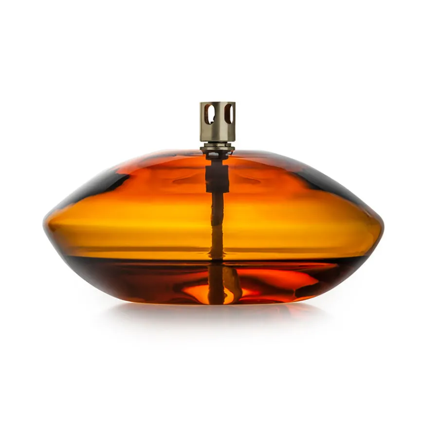 Lys>HADELAND GLASSVERK Aurora Oljelampe Amber
