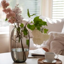Dekor|Vaser>HADELAND GLASSVERK Ella Vase 29cm Røkgrå