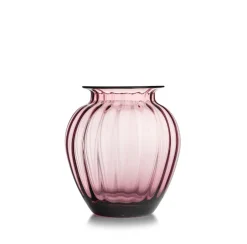 Dekor|Vaser>HADELAND GLASSVERK Emily Vase 23cm Rosa Optikk