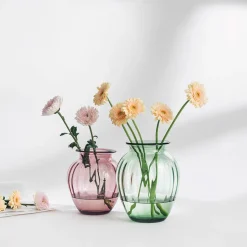 Dekor|Vaser>HADELAND GLASSVERK Emily Vase 23cm Rosa Optikk