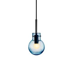 Taklamper|Lamper Fra Hadeland Glassverk>HADELAND GLASSVERK Krystallkule Taklampe Soda Stålblå