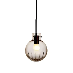 Taklamper|Lamper Fra Hadeland Glassverk>HADELAND GLASSVERK Krystallkule Taklampe Stor Stjerne Kakao