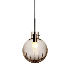 Taklamper|Lamper Fra Hadeland Glassverk>HADELAND GLASSVERK Krystallkule Taklampe Stor Stjerne Kakao