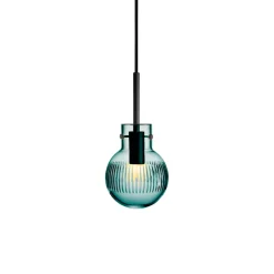 Taklamper|Lamper Fra Hadeland Glassverk>HADELAND GLASSVERK Krystallkule Taklampe Skjær Blågrønn