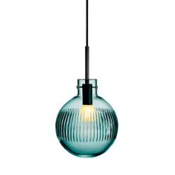 Taklamper|Lamper Fra Hadeland Glassverk>HADELAND GLASSVERK Krystallkule Taklampe Skjær Blågrønn