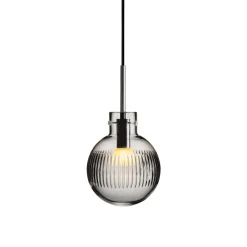 Taklamper|Lamper Fra Hadeland Glassverk>HADELAND GLASSVERK Krystallkule Taklampe Skjær Røkgrå