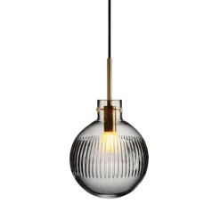Taklamper|Lamper Fra Hadeland Glassverk>HADELAND GLASSVERK Krystallkule Taklampe Skjær Røkgrå
