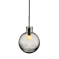 Taklamper|Lamper Fra Hadeland Glassverk>HADELAND GLASSVERK Krystallkule Taklampe Soda Røkgrå
