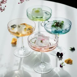 Champagne>HADELAND GLASSVERK Odyssé Cavaskål Blå 25cl 2pk