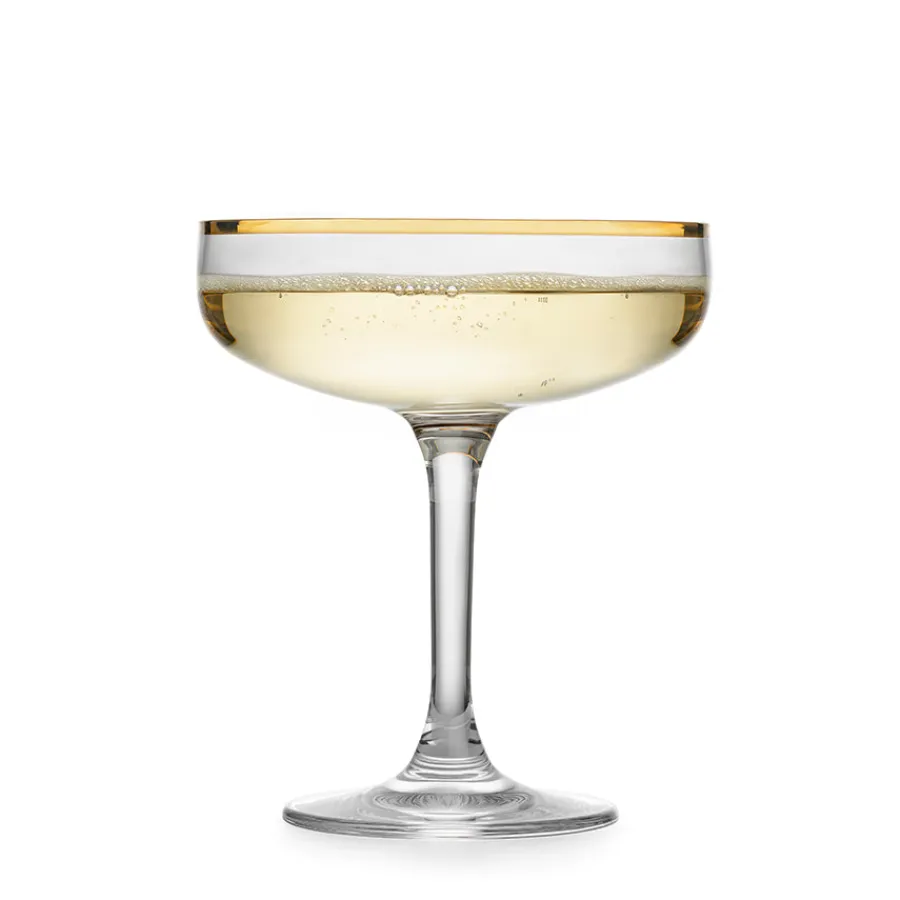 Champagne>HADELAND GLASSVERK Odyssè Cavaskål Gullkant 2stk 25cl