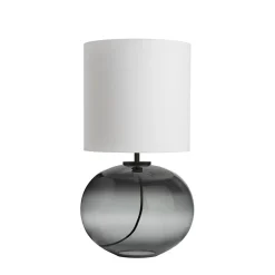 Bordlamper|Lamper Fra Hadeland Glassverk>HADELAND GLASSVERK Senja Bordlampe Røkgrå