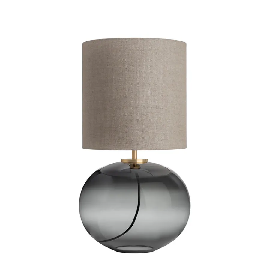 Bordlamper|Lamper Fra Hadeland Glassverk>HADELAND GLASSVERK Senja Bordlampe Røkgrå