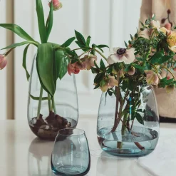Dekor|Vaser>HADELAND GLASSVERK Siccori Vase 26cm Himmelblå