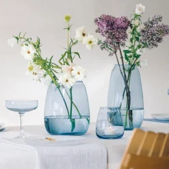 Dekor|Vaser>HADELAND GLASSVERK Siccori Vase 20cm Himmelblå