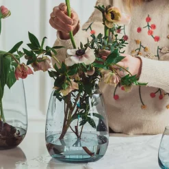 Dekor|Vaser>HADELAND GLASSVERK Siccori Vase 20cm Himmelblå