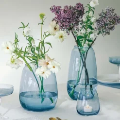 Dekor|Vaser>HADELAND GLASSVERK Siccori Vase 11cm Himmelblå