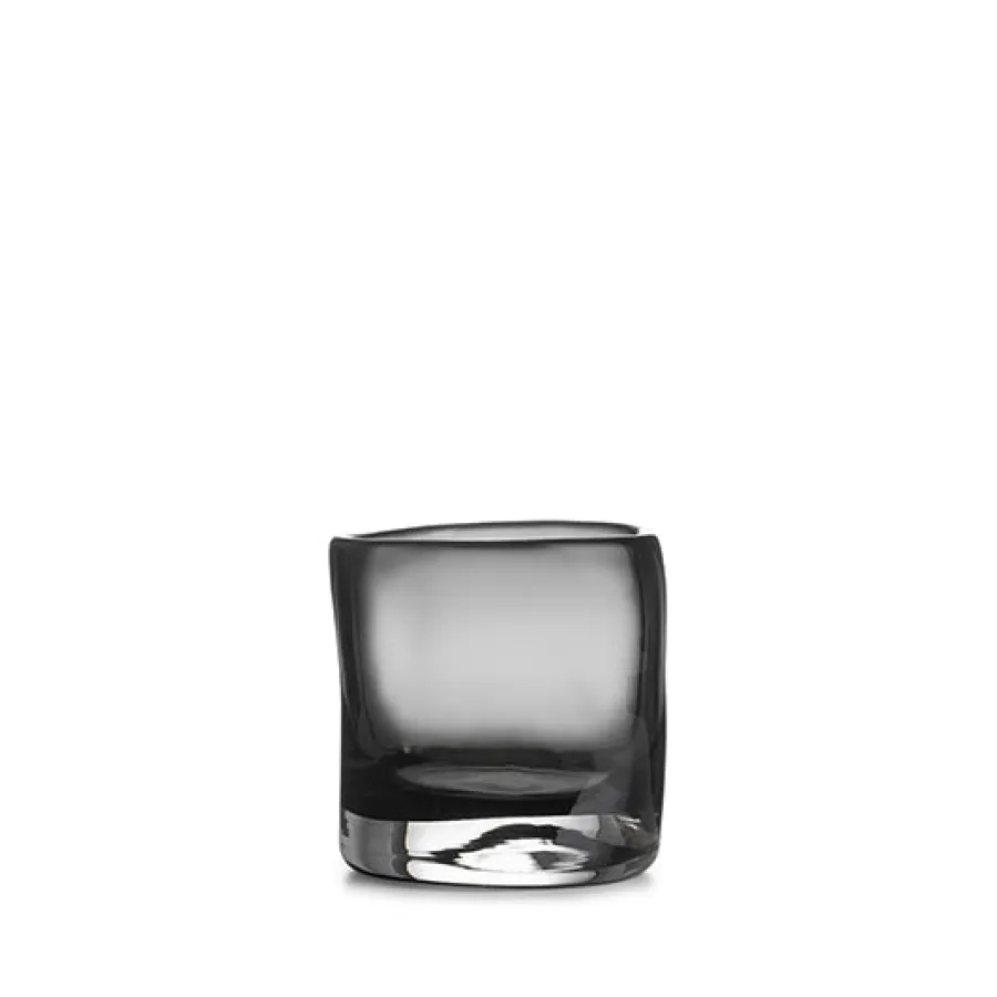 Dekor|Lys>HADELAND GLASSVERK Sine Telysholder 12,5x10,5cm Røkgrå