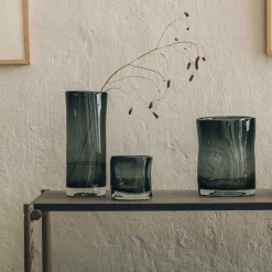 Dekor|Vaser>HADELAND GLASSVERK Sine Vase 20,5x16cm Røkgrå