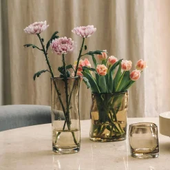 Dekor|Vaser>HADELAND GLASSVERK Sine Vase 29,5x11cm Kakao