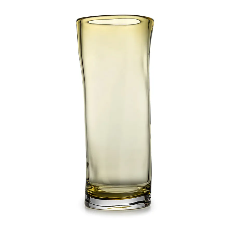 Dekor|Vaser>HADELAND GLASSVERK Sine Vase 29,5x11cm Oliven