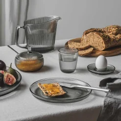 Skåler>HADELAND GLASSVERK Siri Skål m/Lokk Røkgrå
