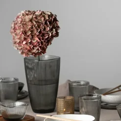 Dekor|Vaser>HADELAND GLASSVERK Siri Vase 21cm Røkgrå