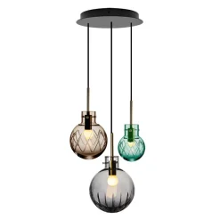 Anbefalte Kombinasjoner|Taklamper>HADELAND GLASSVERK Skumring Taklampe Krystallkuler 3stk