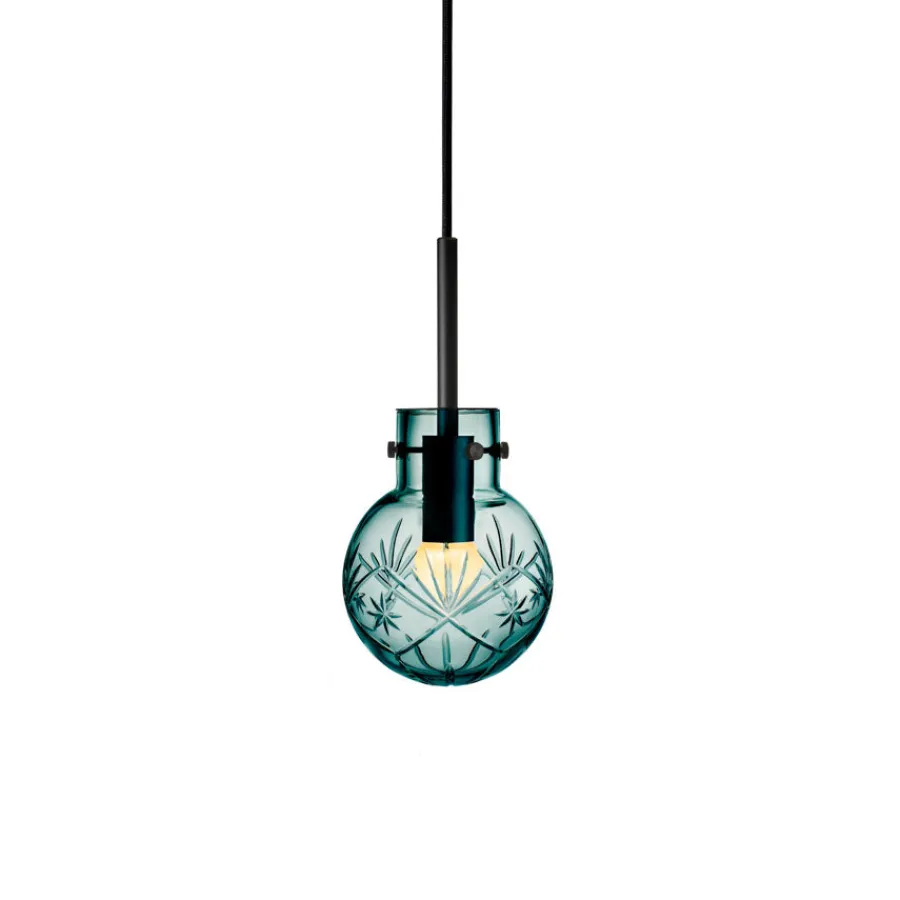 Taklamper|Lamper Fra Hadeland Glassverk>HADELAND GLASSVERK Taklampe Finn Blågrønn