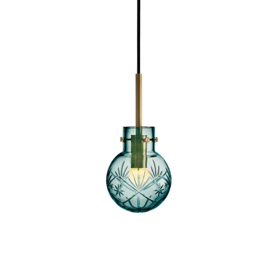 Taklamper|Lamper Fra Hadeland Glassverk>HADELAND GLASSVERK Taklampe Finn Blågrønn