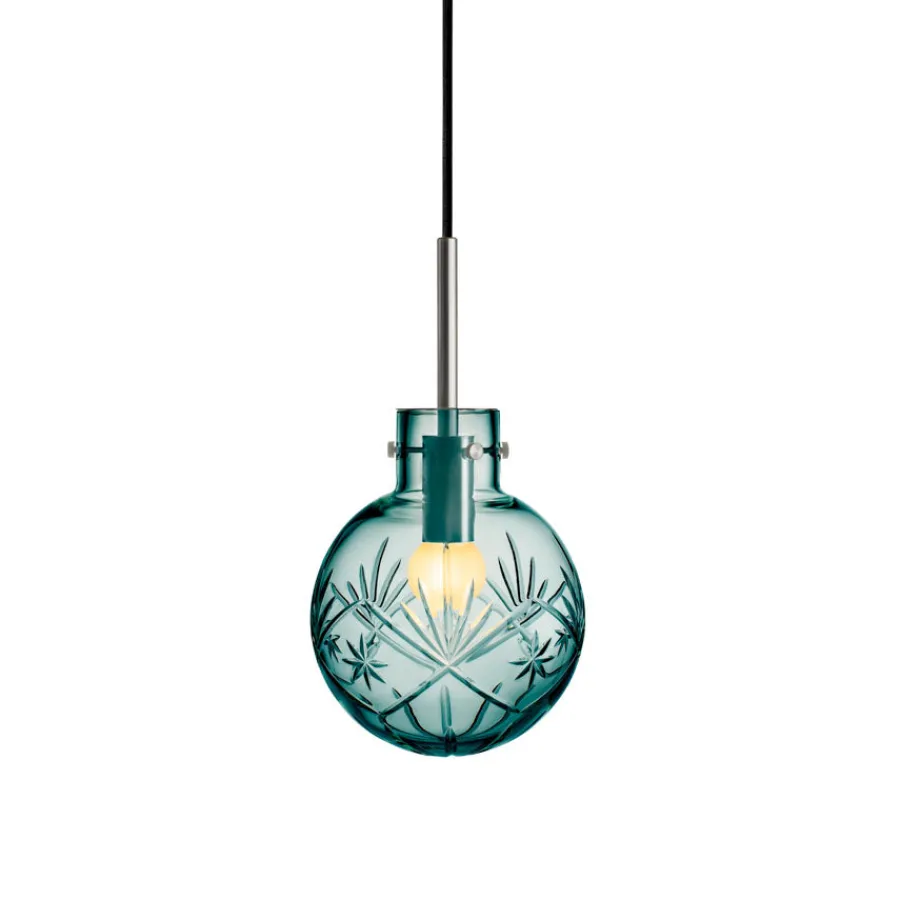 Taklamper|Lamper Fra Hadeland Glassverk>HADELAND GLASSVERK Taklampe Finn Blågrønn